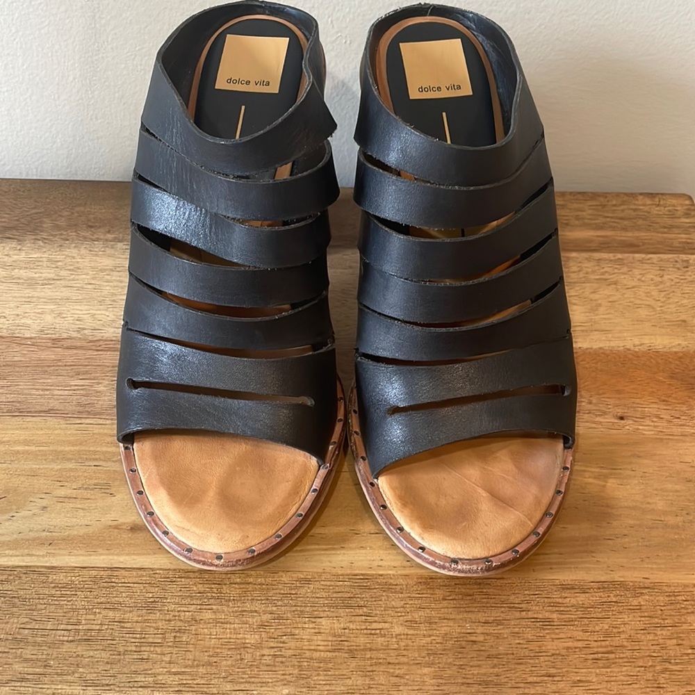 Dolce Vita | Block Heel Black Open Toe Mule | Sz 10